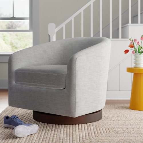 Bennett Upholstered Swivel Barrel Chair